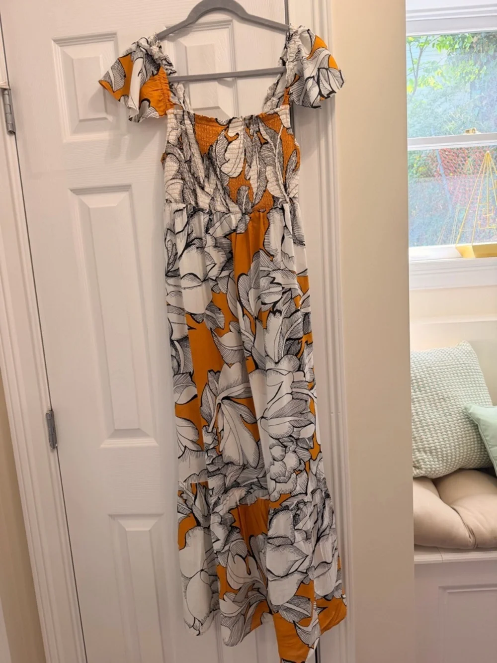 Anthropologie Alexandra Farmer Short-Sleeve
Smocked Midi Dress S - Picture 4 of 8